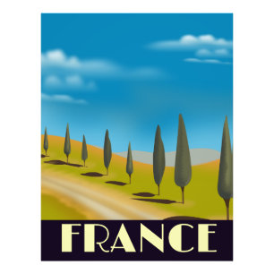 Frankreich Vintage-Reiseposter Fotodruck
