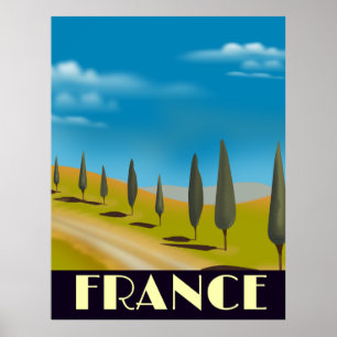 Frankreich Vintage-Reiseposter Poster