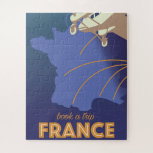 Frankreich Vintage-Reiseposter Puzzle