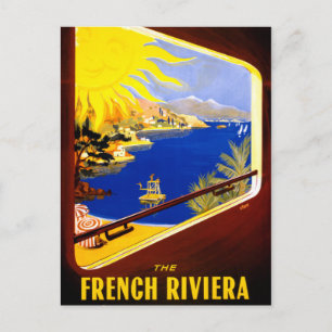 Frankreich Vintage Reiseposter Restauriert Postkarte