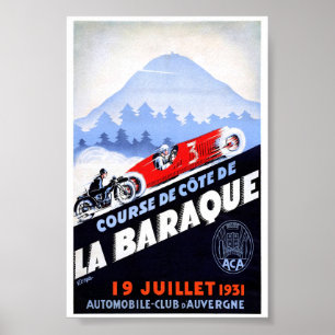 Frankreich Vintage-Rennposter Restauriert Poster