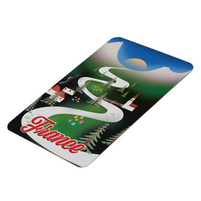 Frankreich Vintages Reiseplakat. Magnet (Linke Seite)