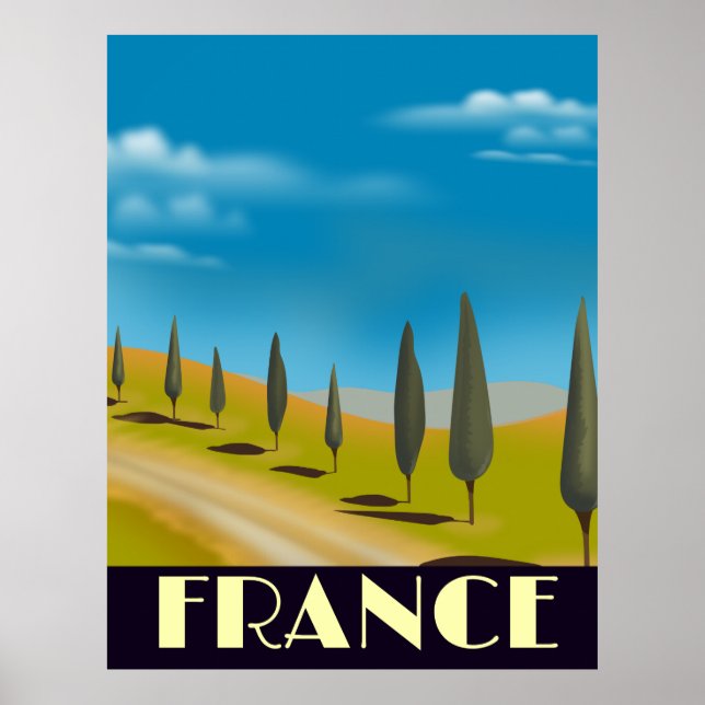 Frankreich Vintages Reiseplakat Poster (Vorne)