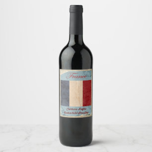 Frankreich-Wein-Aufkleber Weinetikett