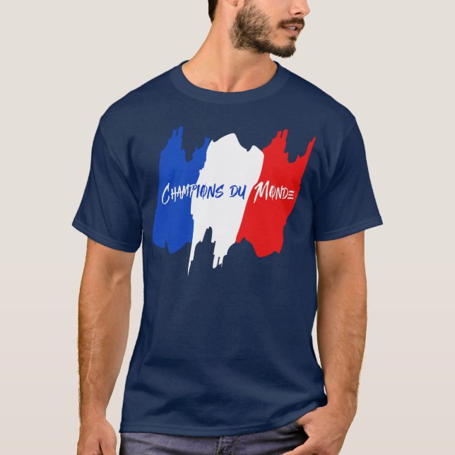 Frankreich-Welt verficht Fußball-Franzose-Sieg T-Shirt (Vorderseite)
