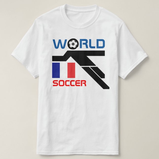 Frankreich Weltfußball T-Shirt (Design vorne)