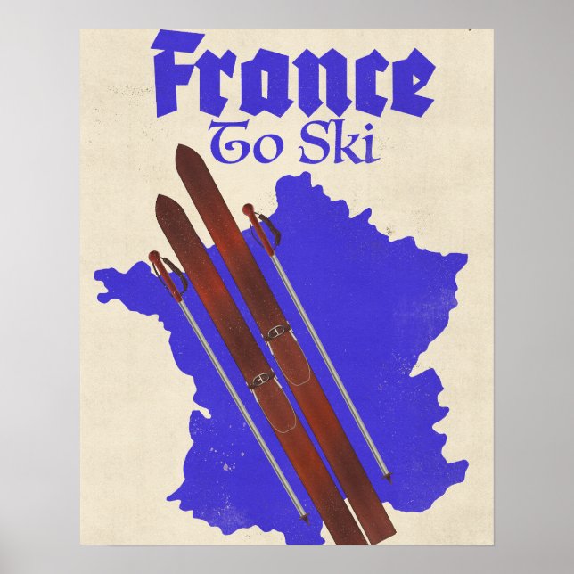Frankreich zum Skifahren Poster (Vorne)