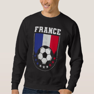 Frankreichflagge Fußballfan Sweatshirt