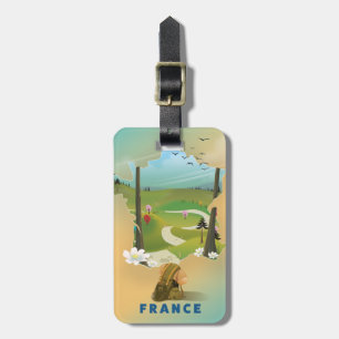 Frankreichs Vintage-Reiseplakat Gepäckanhänger