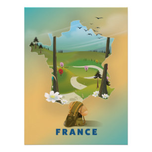 Frankreichs Vintage-Reiseplakat Poster