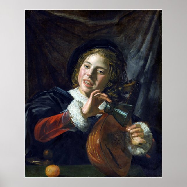 Frans Hals Boy mit einer Lute Poster (Vorne)