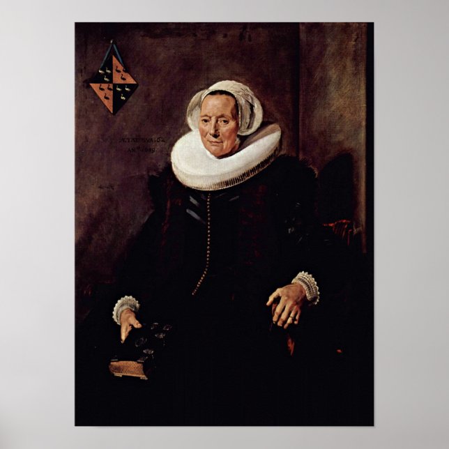 Frans Hals - Ehefrau von Pieter Jacobsz Poster (Vorne)