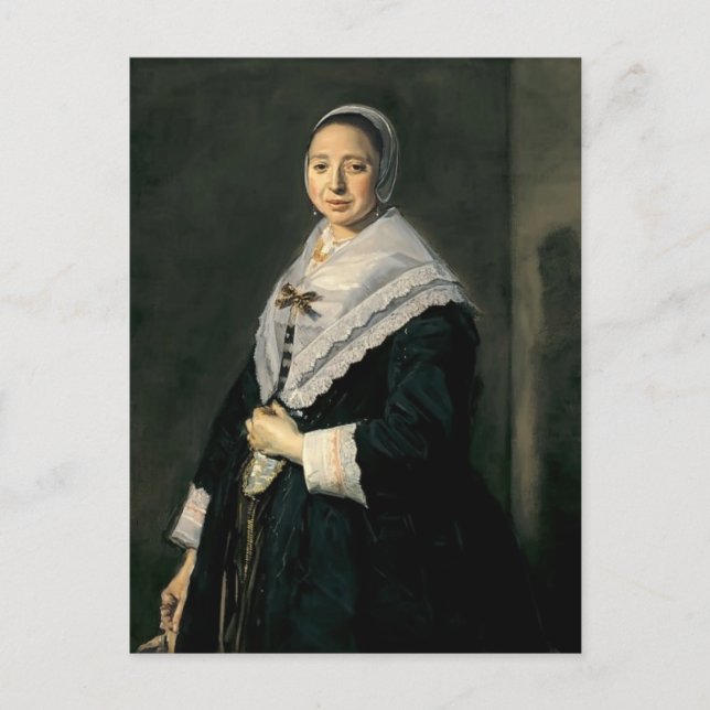 Frans Hals - Portrait einer Frau Postkarte (Vorderseite)