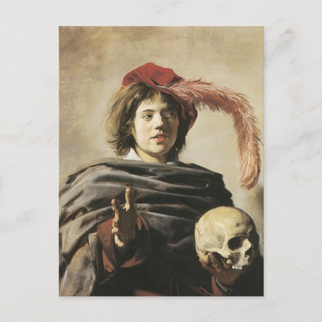 Frans Hals Young Man mit Skull Postkarte (Vorderseite)