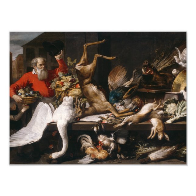 Frans Snyders - Stillleben mit totem Spiel, Obst, Fotodruck (Vorne)
