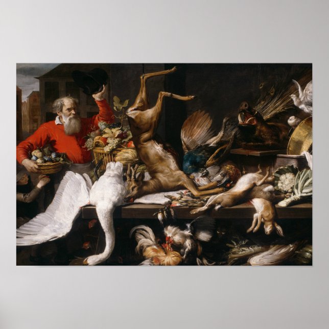 Frans Snyders - Stillleben mit totem Spiel, Obst, Poster (Vorne)