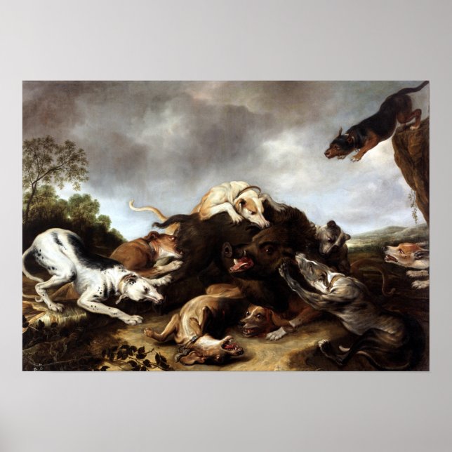 Frans Snyders The Boar Hunt Poster (Vorne)