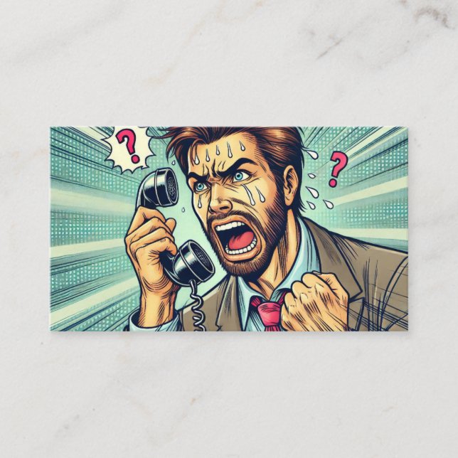 Frantic Call" Telefonnummerkarte (Vorderseite)