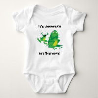 Frantic Frogs Personal Name-Event Baby T-Shirt
