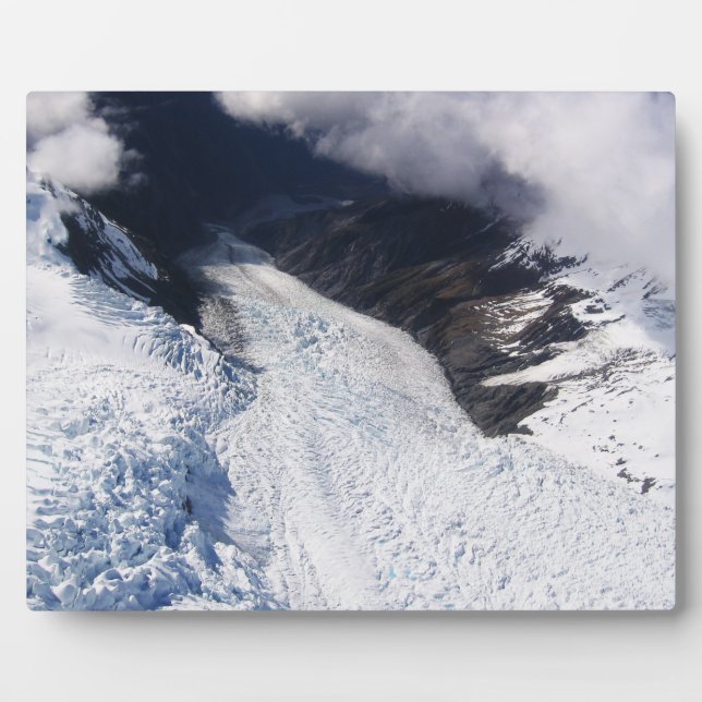 Franz Josef Glacier Aerial View, Neuseeland Fotoplatte (Vorderseite)