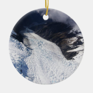 Franz Josef Glacier Aerial View, Neuseeland Keramik Ornament