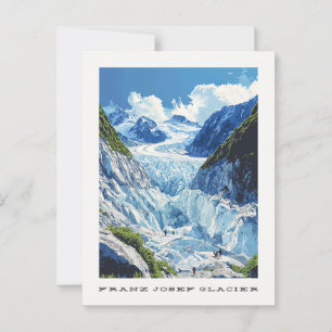 Franz Josef Glacier New Zealand Travel Postcard Postkarte