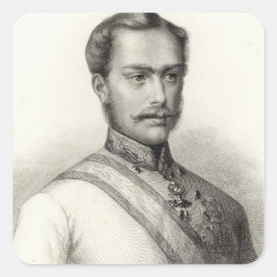 Franz Joseph I, Kaiser von Österreich 2 Quadratischer Aufkleber