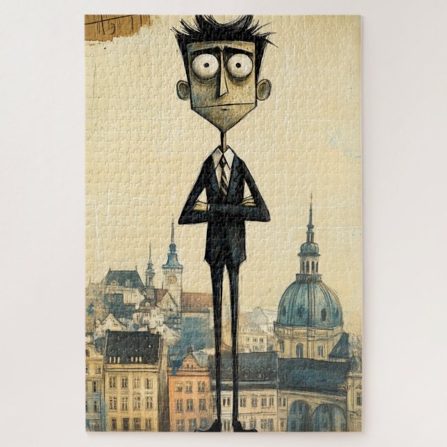 Franz Kafka Prag Tschechische Republik Puzzle (Vertikal)
