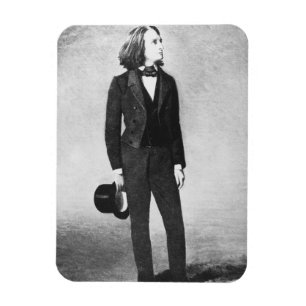 Franz Liszt (1811-86) 1856 (litho) (b/w Foto) Magnet