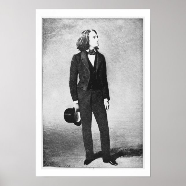 Franz Liszt (1811-86) 1856 (litho) (b/w Foto) Poster (Vorne)