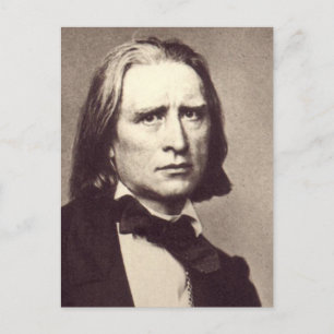 Franz Liszt Klassischer Rund Sticker Postkarte