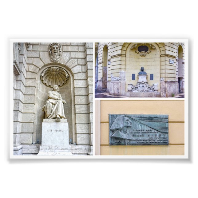 Franz Liszt Sculptures Collage Fotodruck (Vorne)
