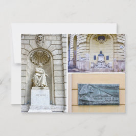 Franz Liszt Sculptures Collage Postkarte
