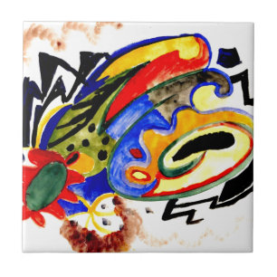 Franz Marc - Abstraktes Muster 1 Fliese