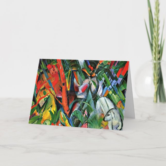 Franz Marc Art: Im Regen, Karte (Vorderseite)