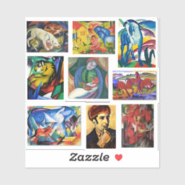 Franz Marc Art Paintings Aufkleber