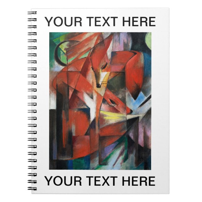 Franz Marc Berühmtes Malen der Füchse Personalisie Notizblock (Vorderseite)