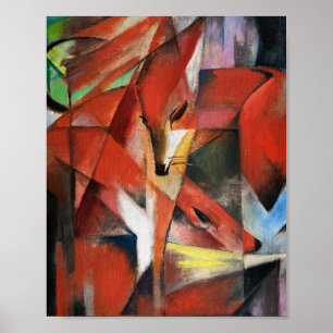 Franz Marc Berühmtes Malen der Füchse Poster