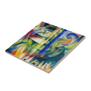 Franz Marc Berühmtes Malen von kleinen Bergziegen Fliese