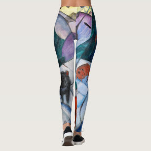 Franz Marc Bison im Winter (Roter Bison) Frauen Leggings