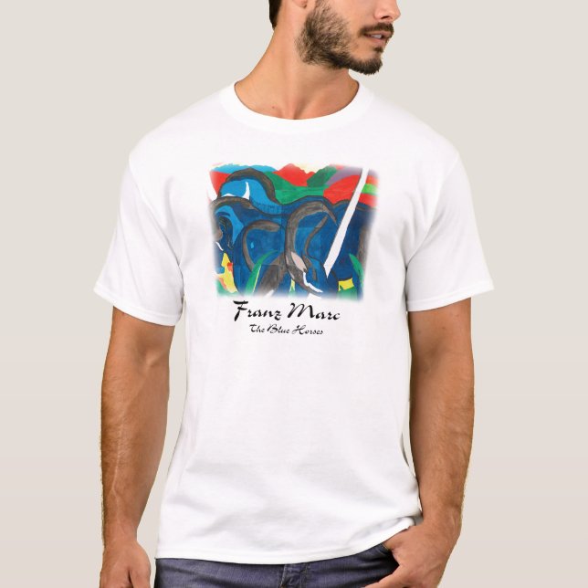Franz Marc - blaue Pferde T-Shirt (Vorderseite)