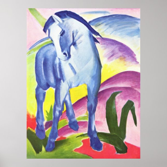 Franz Marc - Blaues Pferd I 1911 Pferderasse Poster (Vorne)