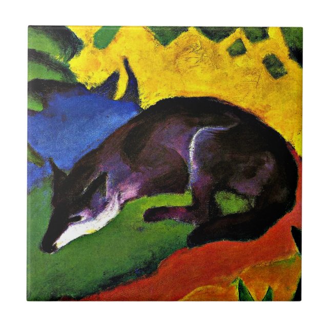 Franz Marc - Blue Fox Fliese (Vorderseite)