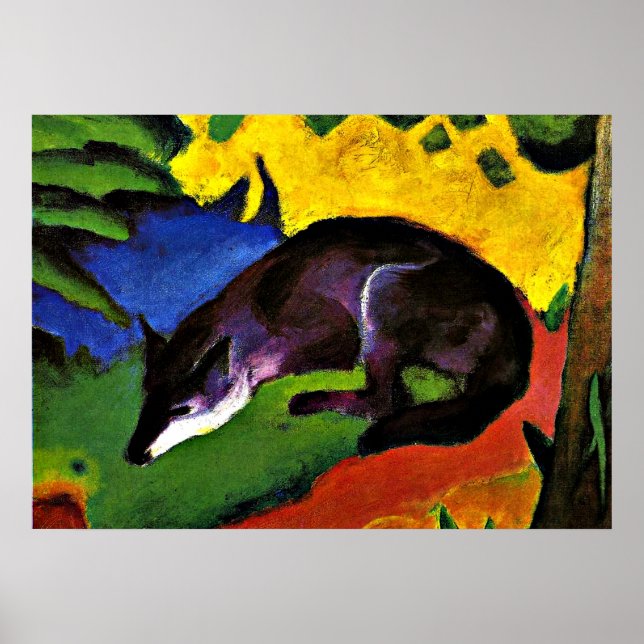 Franz Marc - Blue Fox Poster (Vorne)