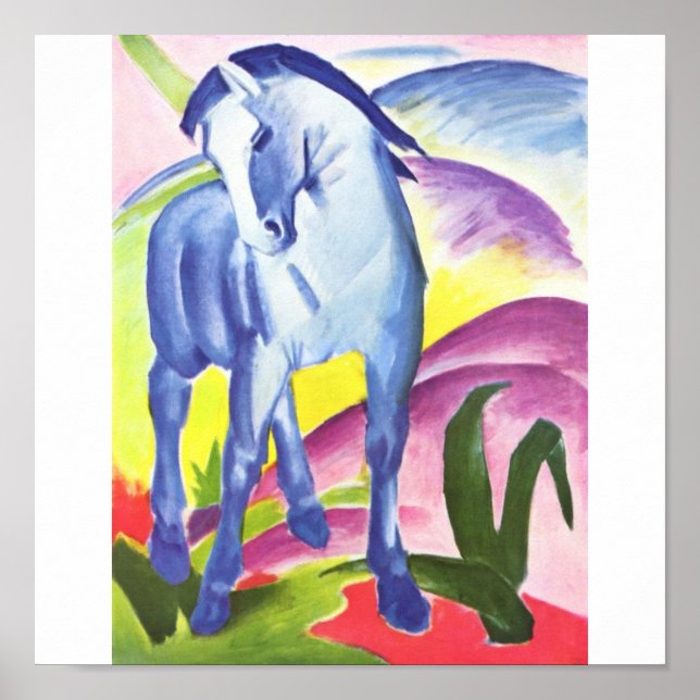 Franz Marc Blue Horse Kunst Poster (Vorne)