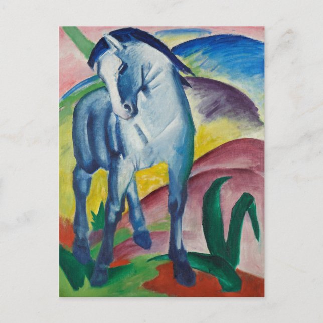 Franz Marc Blue Horse Painting Postkarte (Vorderseite)