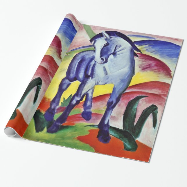 Franz Marc Blue Horse Vintages Kunstwerk Geschenkpapier (Ungerollt)