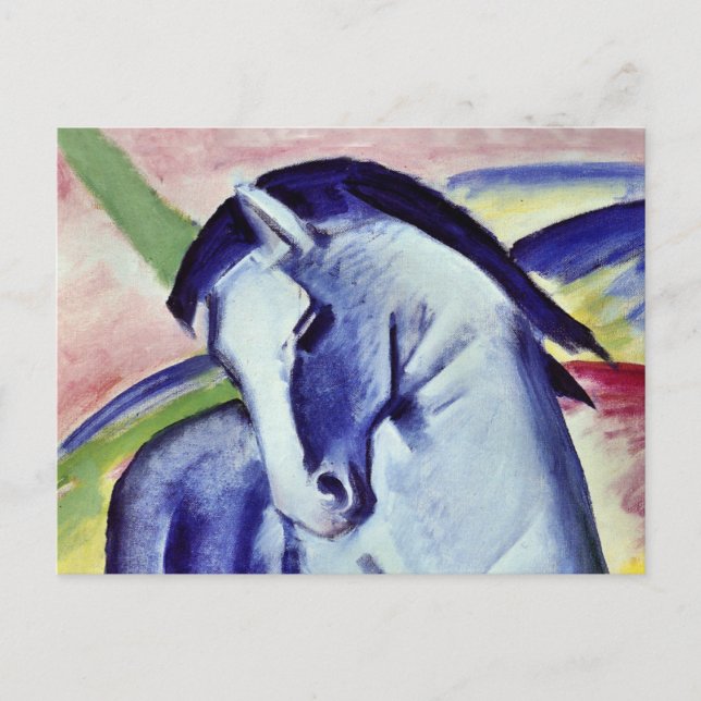Franz Marc Blue Horse Vintages Kunstwerk Postkarte (Vorderseite)