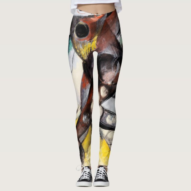 Franz Marc Caliban Berühmtes Malen von Frauen Leggings (Vorderseite)