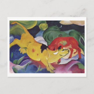 Franz Marc - Cows Red Green Yellow 1912 Cow Leinwa Postkarte